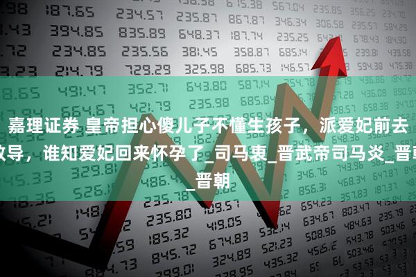 嘉理证券 皇帝担心傻儿子不懂生孩子，派爱妃前去教导，谁知爱妃回来怀孕了_司马衷_晋武帝司马炎_晋朝